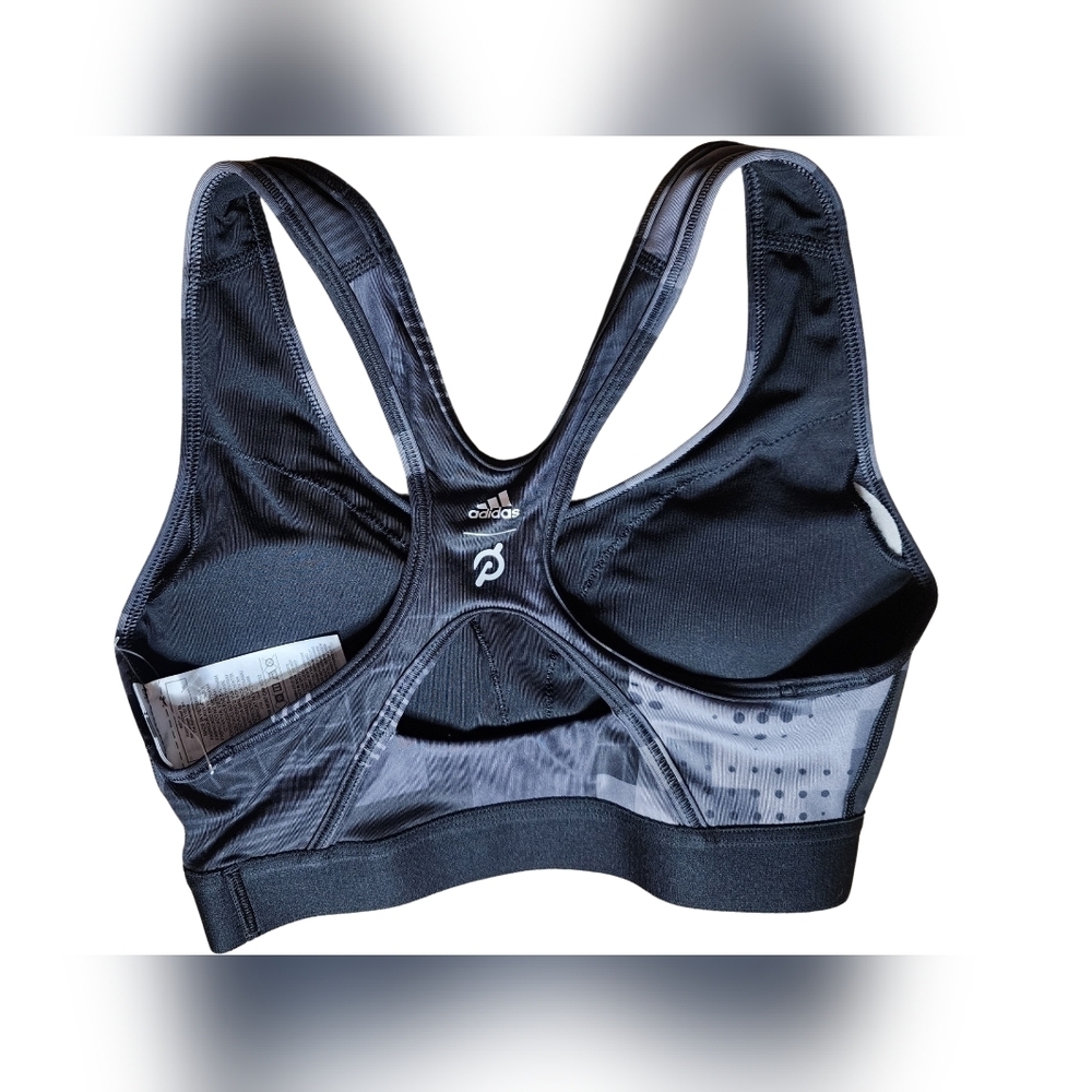 Adidas x Peloton Black Printed Digi Motion BT Heat.RDY Believe This Bra, Small - Picture 4 of 4